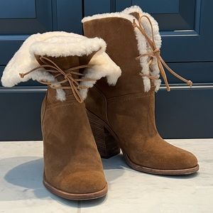Ugg Suede, Heeled Boots Size 8